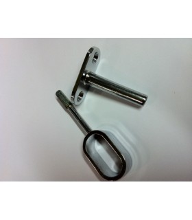 Embase réglable chromé brillant pour tube ovale de 30 x 15 mm Embase réglable chromé brillant pour tube ovale de 30 x 15 mm