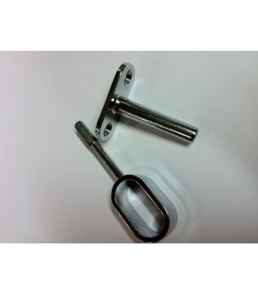 Embase réglable chromé brillant pour tube ovale de 30 x 15 mm