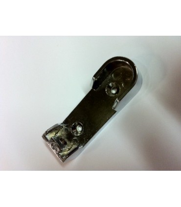 Embase chromé brillant pour tube ovale de 30 x 15 mm