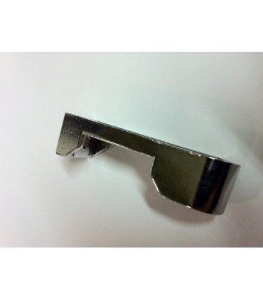 Embase chromé brillant pour tube ovale de 30 x 15 mm