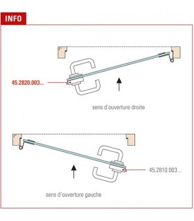 Serrure horizontale pour porte de sanitaire en verre