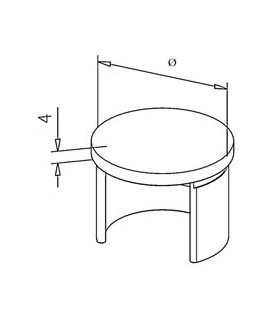 Bouchon plat pour tube à fond de gorge