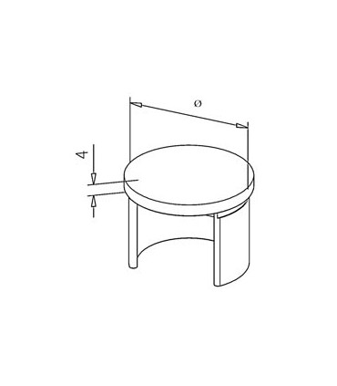 Bouchon plat pour tube à fond de gorge