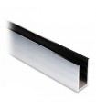 Profil aluminium de 40 x 20 x 40 mm poli brillant