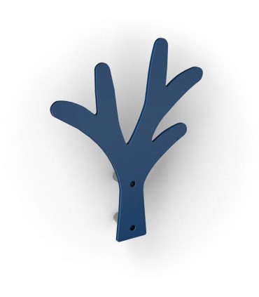 Patère design série Alber bleu