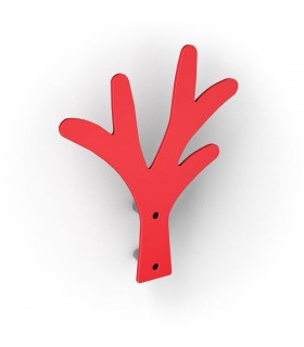 Patère design série Alber rouge