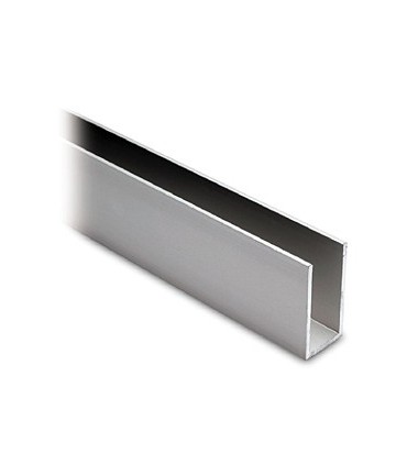 Profil aluminium de 40 x 20 x 40 mm anodisé argent mat