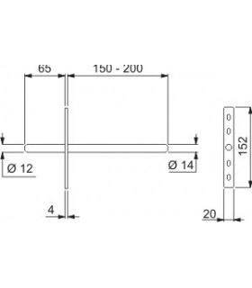 Console support avec platine pour tablette en bois