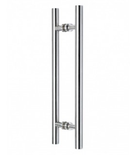 Paire de poignée baton de maréchal en inox Ø 25 mm