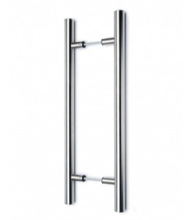 Paire de poignée baton de maréchal en inox Ø 19 mm