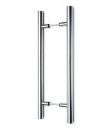 Paire de poignée baton de maréchal en inox Ø 19 mm