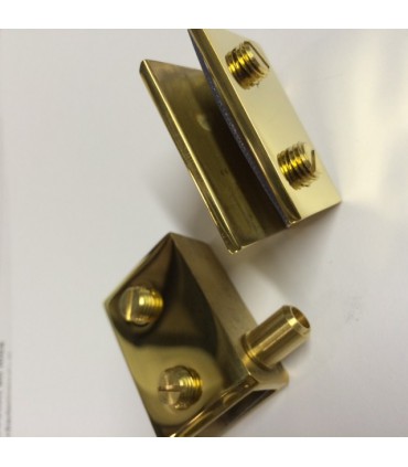 Pince pivot pour porte de vitrine en verre