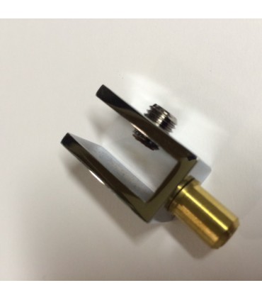 Pince pivot pour porte de vitrine en verre