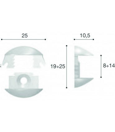 Dimensions du taquet
