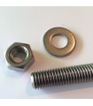Tige filetée M12 avec écrou et rondelle en inox