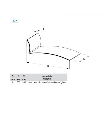 Etagère murale en verre série Valide
