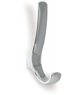 Patère en zamack double crochet