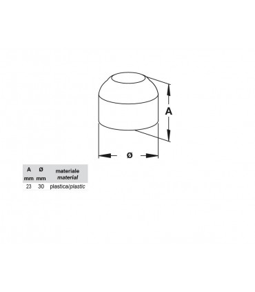Butée de porte cylindrique (set de 2 pièces)