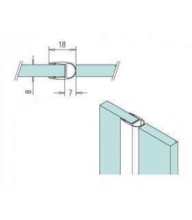 Joint d'étanchéité pour verre épaisseur 8 mm Joint d'étanchéité pour verre épaisseur 8 mm