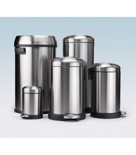 Poubelle inox couvercle bombé Poubelle inox couvercle bombé