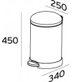 Poubelle inox couvercle bombé 12 litres