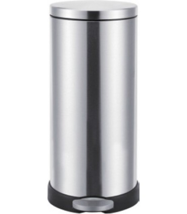 Poubelle inox couvercle plat