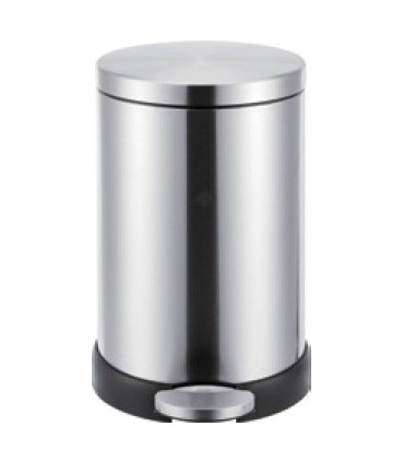 Poubelle inox couvercle plat