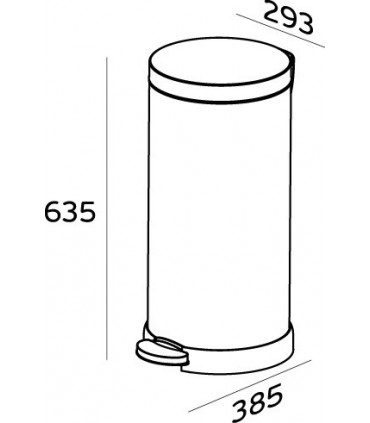 Poubelle inox couvercle plat