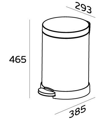 Poubelle inox couvercle plat