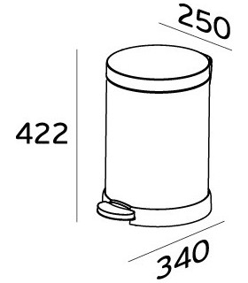 Poubelle inox couvercle plat Poubelle inox couvercle plat