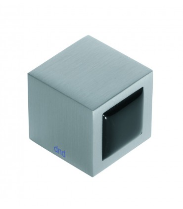 Butée de porte Cubo nickel satiné