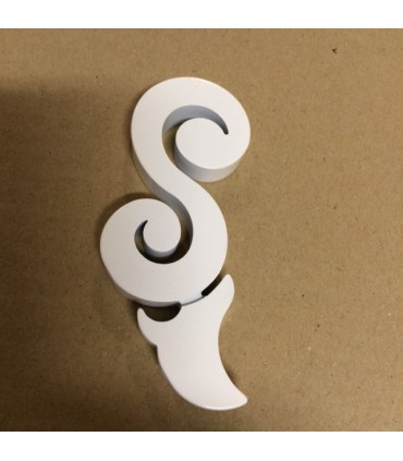 Poignée verticale forme arabesque série DID-SV blanche