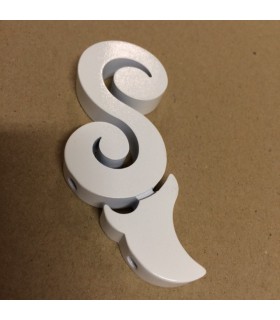 Poignée verticale forme arabesque série DID-SV blanche Poignée verticale forme arabesque série DID-SV blanche