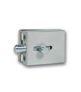 Serrure à tirette pour porte de vitrine en verre