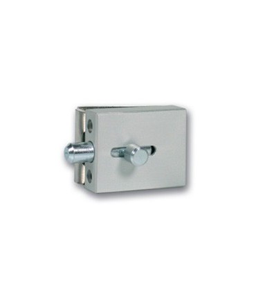 Serrure à tirette pour porte de vitrine en verre