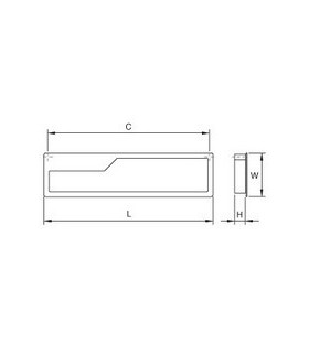 Poignée cuvette rectangulaire série Pocket technique