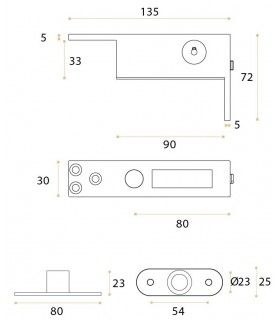 Pivot supérieur pour porte en bois