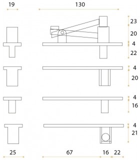 Kit pivot pour porte double action en bois maxi 100 kg