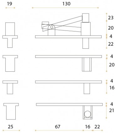 Kit pivot pour porte double action en bois maxi 100 kg