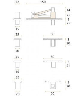 Kit pivot pour porte double action en bois maxi 200 kg