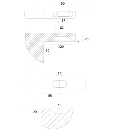 Kit pivot pour porte double action en bois maxi 100 kg