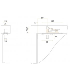 Pivot supérieur pour porte en bois