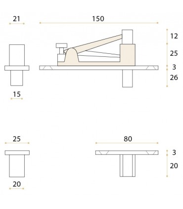 Pivot supérieur pour porte en bois