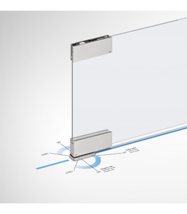 Kit penture pour porte double action en verre poids maxi 100 kg