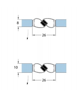 Joint d'étanchéité magnétique 180° à coller   Joint d'étanchéité magnétique 180° à coller