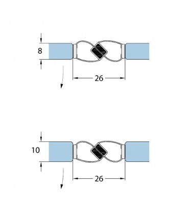 Joint d'étanchéité magnétique 180° à coller