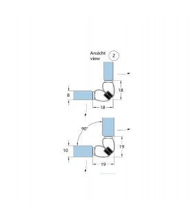Joint d'étanchéité magnétique 90° à coller   Joint d'étanchéité magnétique 90° à coller