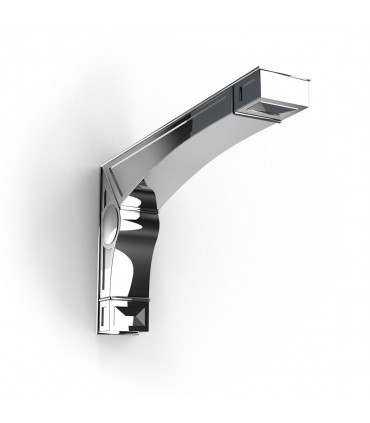 Support d'étagère Dea chromé brillant