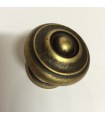 Poignée bouton de meuble finition vieux bronze