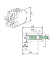 Pince a verre à talon plat - modèle 22 - Zamak effet inox Pince a verre à talon plat - modèle 22 - Zamak effet inox
